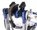 Doppel Fußpedal DFP9C von Yamaha. Rechtes Pedal einstellbarer Doppelkettenantrieb