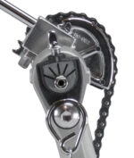 Single Fußmaschine von Gretsch aus der Road Class Series. Single Chain Drive Seitenansicht. Federeistellung