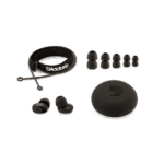 D'Addario DBud Premium Gehörschutz mit austauschbaren Aufsätzen, Kordel zum Befestigen und Aufbewahrungsetui