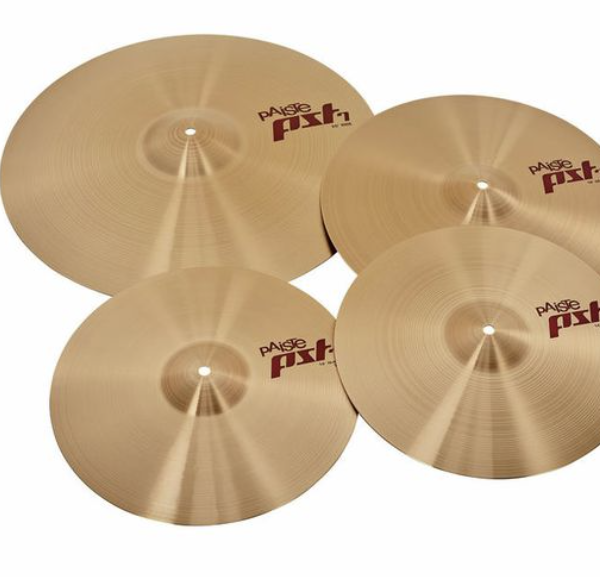 Paiste Pst7 Beckenset (3 Teilig) bestehend aus Ride, Crash und Hi Hat