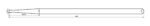 Rohema MSD 3 Drumstick Skizze. Sticklänge gesamt 410mm, Schulterlänge 92,91mm. Sick Durchmesser 16mm, Kopfdurchmesser an der breitesten Stelle 8,4mm