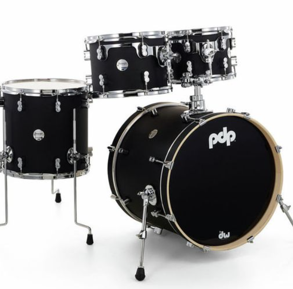 PDP Schlagzeug Concept Maple Bop Erweiterung mit 18" Bass Drum 10" & 12" Tom Tom und 14" FloorTom in Satin Black