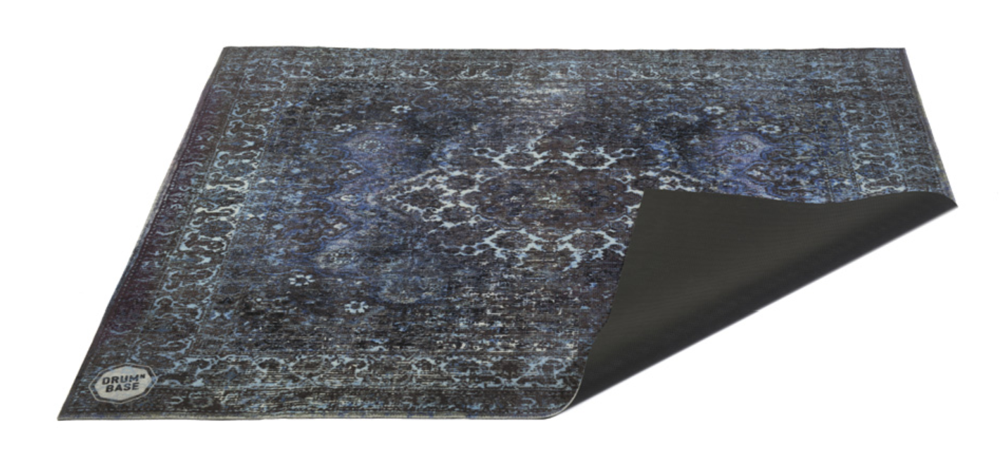 DrumnBase Teppich Blau Vintage Drumteppich von DrumNBase in Blau