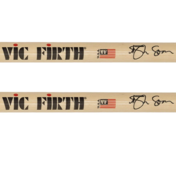 Vic Firth Signature Drumstick von Ash Soan lackiert Logo im Focus