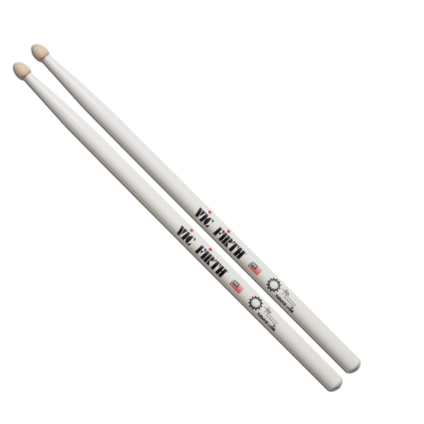 Vic Firth Signature Drumstick von Thomas Lang weiß lackiert