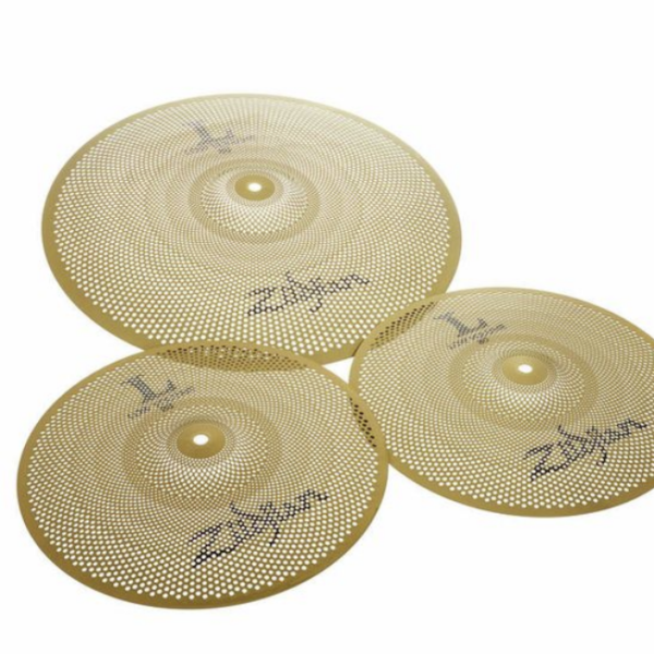 Zildjian L80 Low Volume 38 Beckenset mit 13 Zoll Hi-Hat und 18 Zoll Crash Ride.