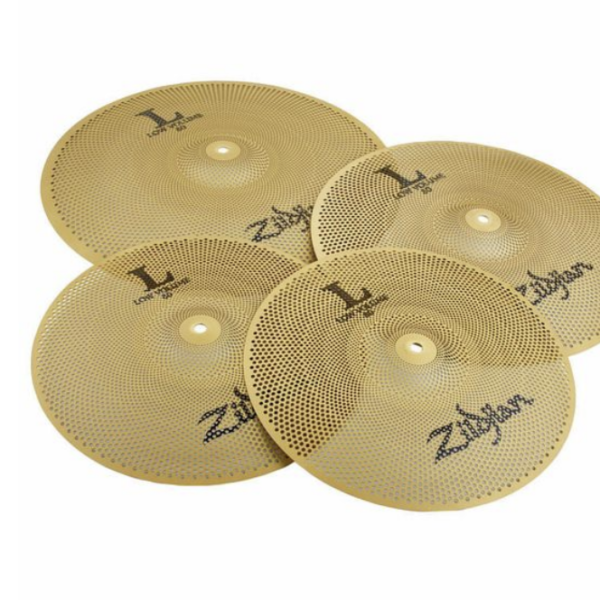 Zildjian L80 Low Volume 468 Beckenset mit 14 Zoll Hi-Hat, 16 Zoll Crash und 18 Zoll Crash Ride